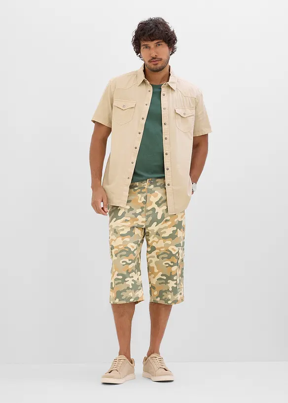Cargo-bermudashorts i twill, Loose fit, bonprix