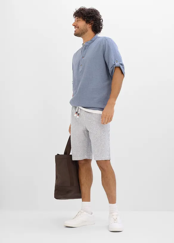 Kortermet skjorte av luftig musselin, bonprix