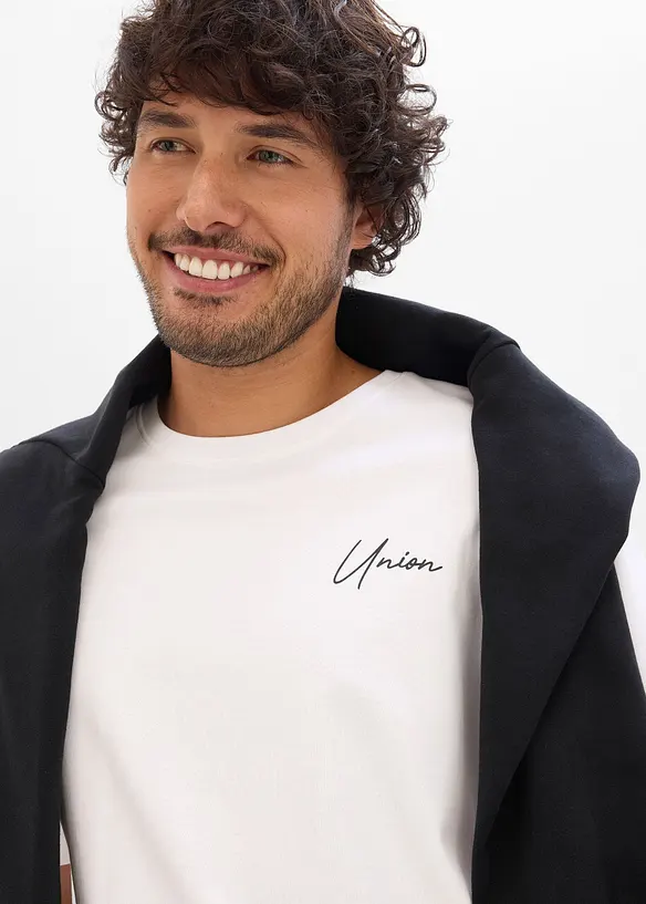 T-skjorte i formstabil bomull (2-pack), bonprix