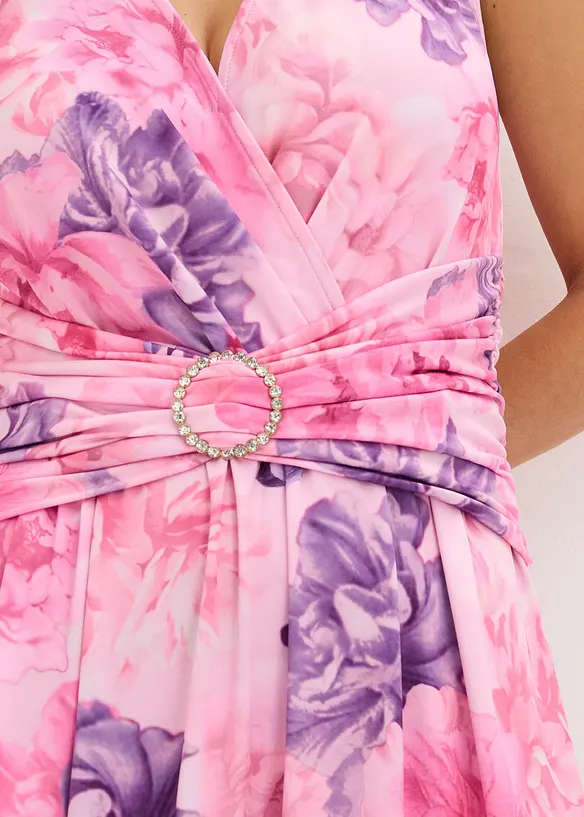 Maxikjole i fin jersey med accessoir, bonprix
