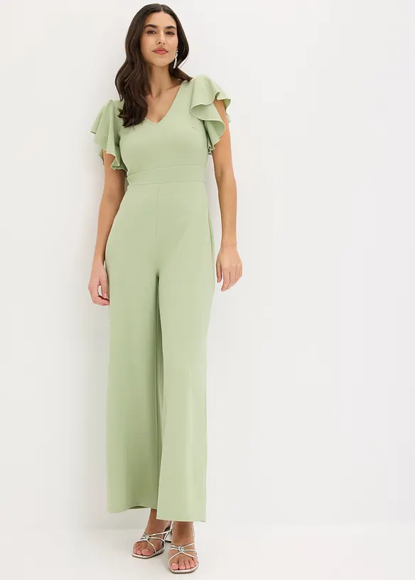 Jumpsuit i strukturert krepp, bonprix