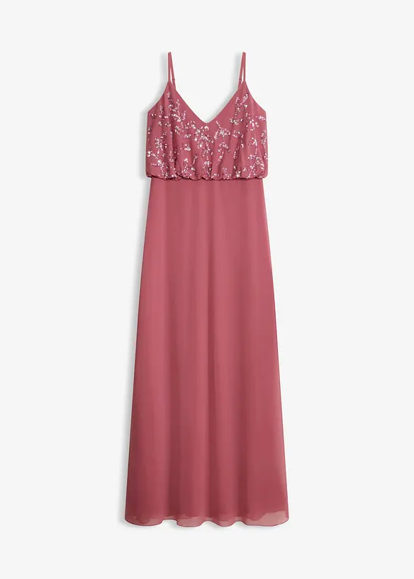 Selskapskjole med paljettbroderier, bonprix