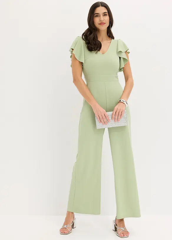 Jumpsuit i strukturert krepp, bonprix