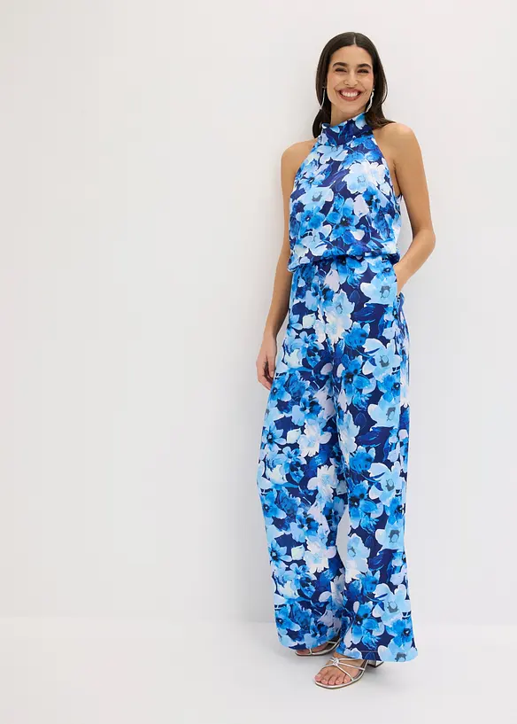Jumpsuit i glinsende sateng, bonprix