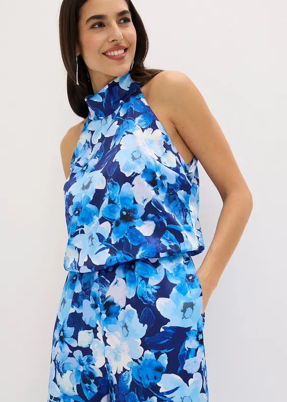 Jumpsuit i glinsende sateng, bonprix