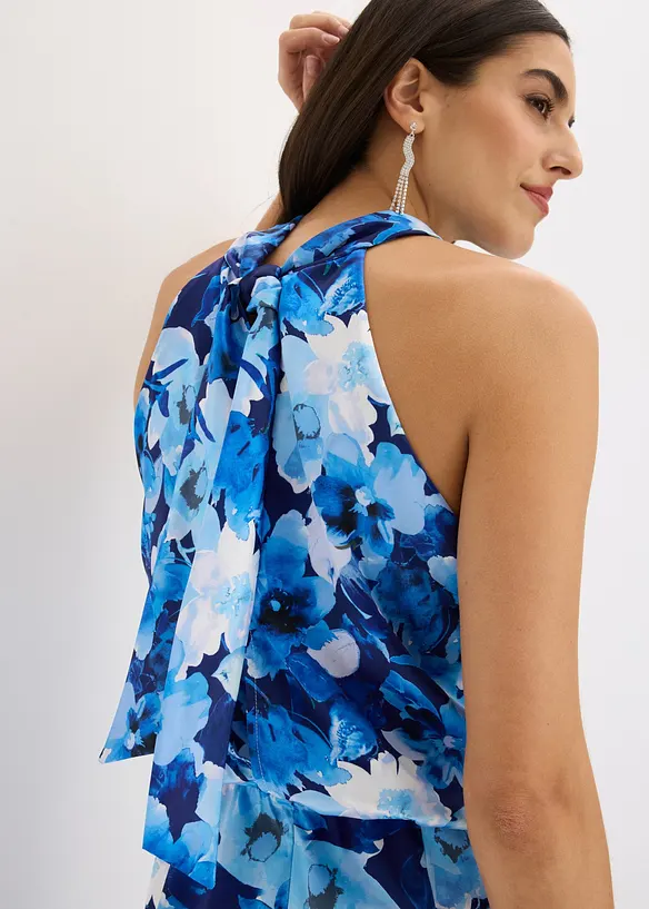 Jumpsuit i glinsende sateng, bonprix