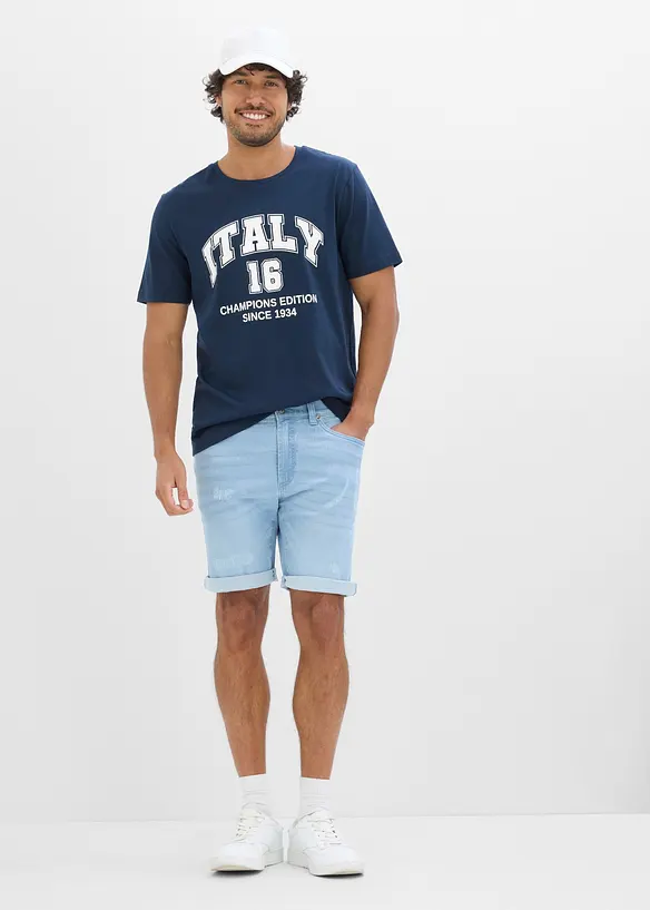 T-skjorte i 100% bomull med Italy-trykk foran, bonprix