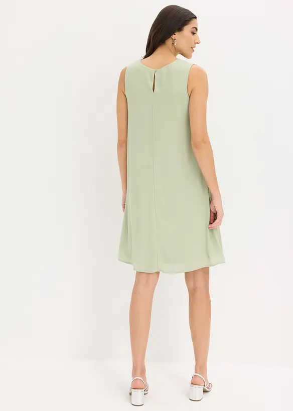 Chiffonkjole i lag-p&aring;-lag-stil, bonprix