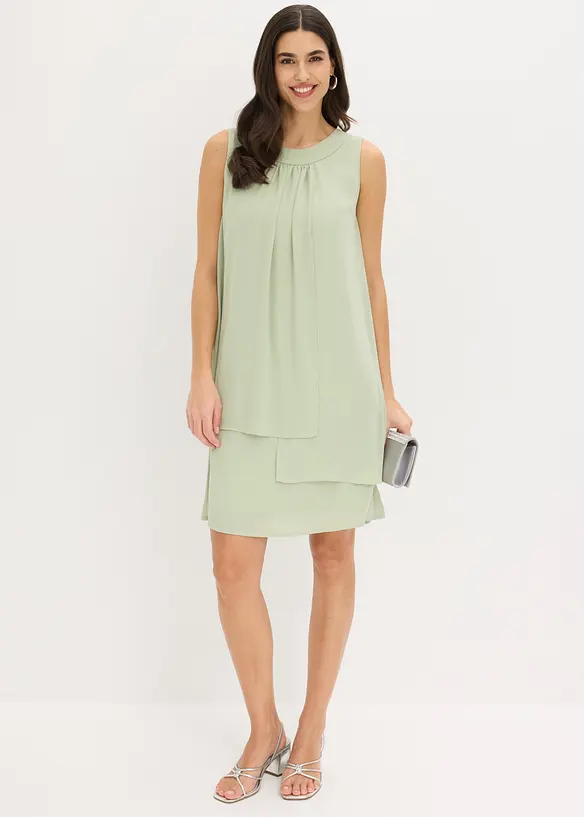 Chiffonkjole i lag-p&aring;-lag-stil, bonprix