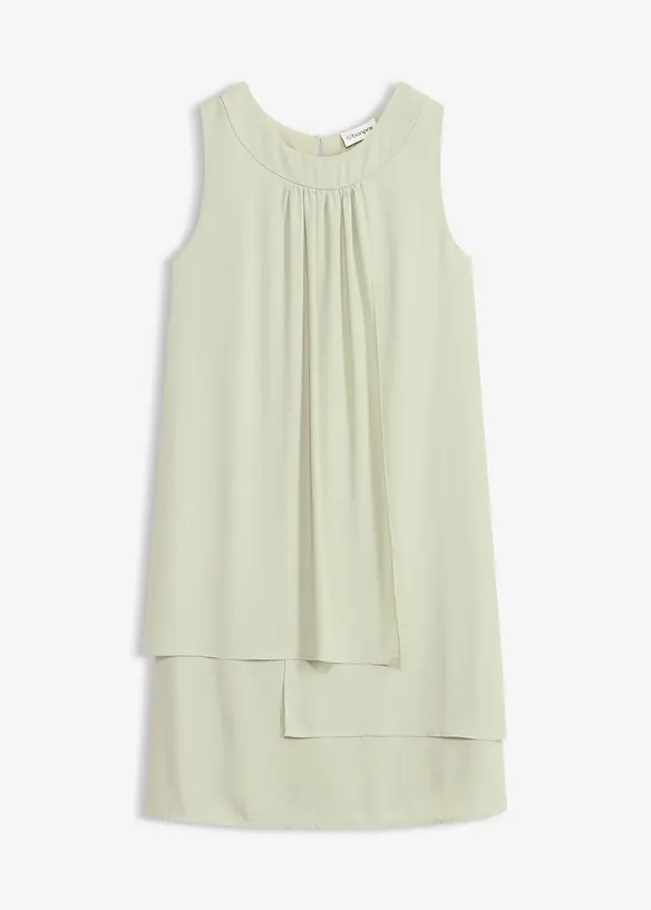 Chiffonkjole i lag-p&aring;-lag-stil, bonprix