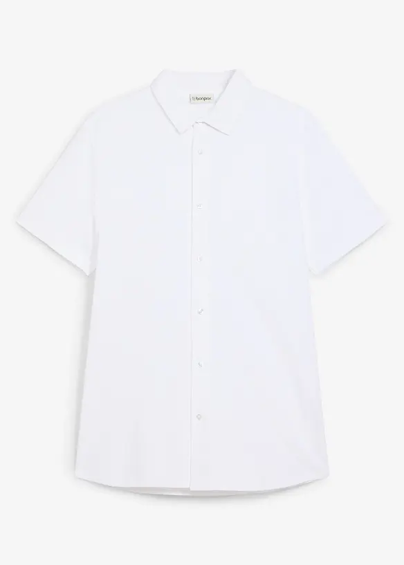 Kortermet skjorte i superstretch pik&eacute;, Slim fit, bonprix