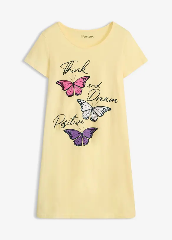 Kort nattkjole i 100% &oslash;kologisk bomull, bonprix