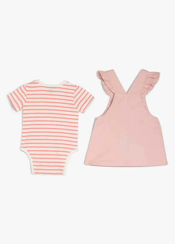 Body og selekjole i 100% bomull (2-delt sett), bonprix