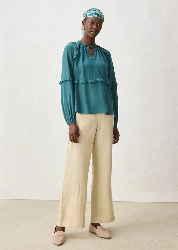 Tunika med silke, bonprix