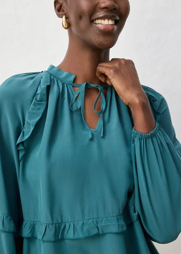 Tunika med silke, bonprix