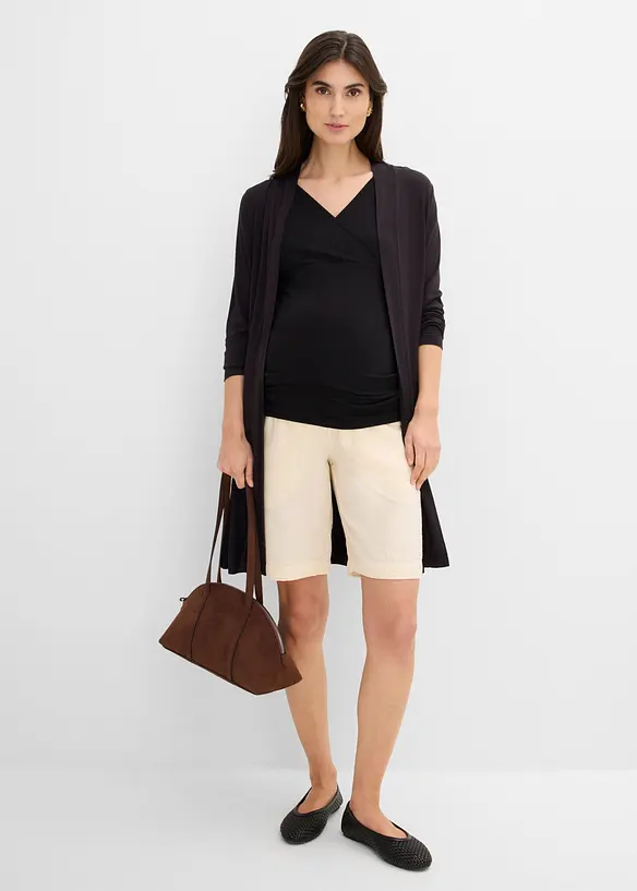 Mammashorts i 100% bomullsmusselin for graviditeten og tiden etterp&aring;, bonprix