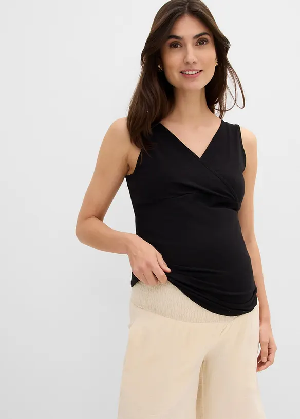 Mammashorts i 100% bomullsmusselin for graviditeten og tiden etterp&aring;, bonprix