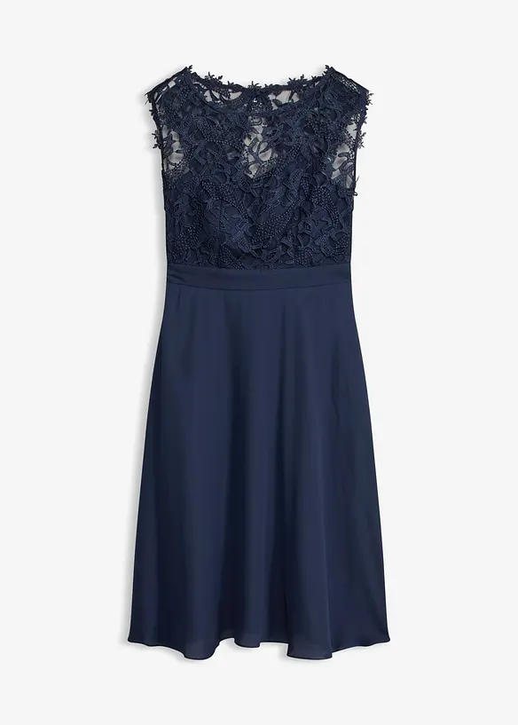 Kjole med blonder, bonprix