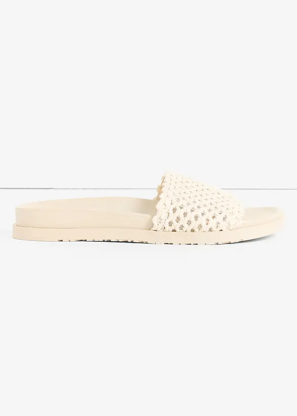 Slip in-sandaler i heklet stil, bonprix