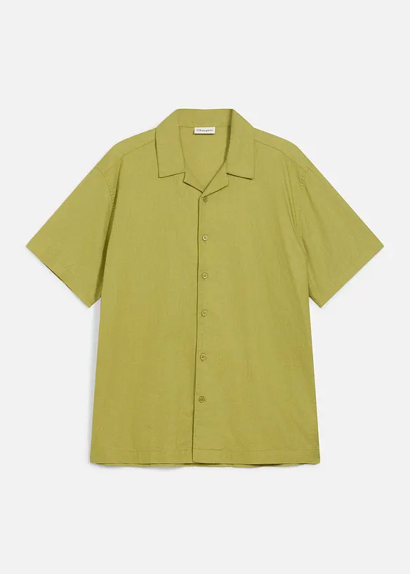Kortermet skjorte av luftig linmiks, Loose Fit, bonprix