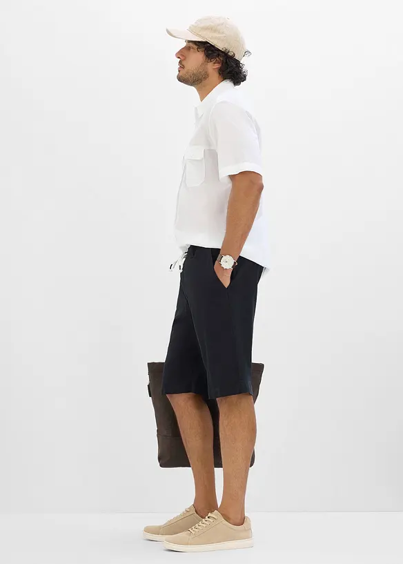 Bermudashorts i luftig  linmiks, Regular Fit, bonprix