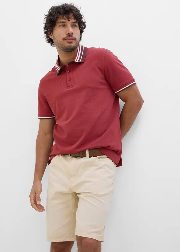 Bermudashorts i farget, lett denim med stretchlinning, Regular fit, bonprix