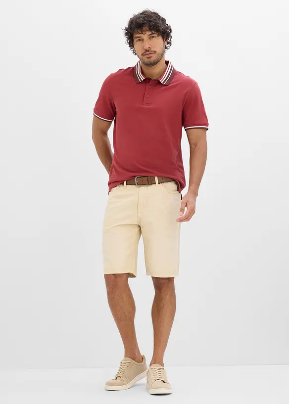Bermudashorts i farget, lett denim med stretchlinning, Regular fit, bonprix
