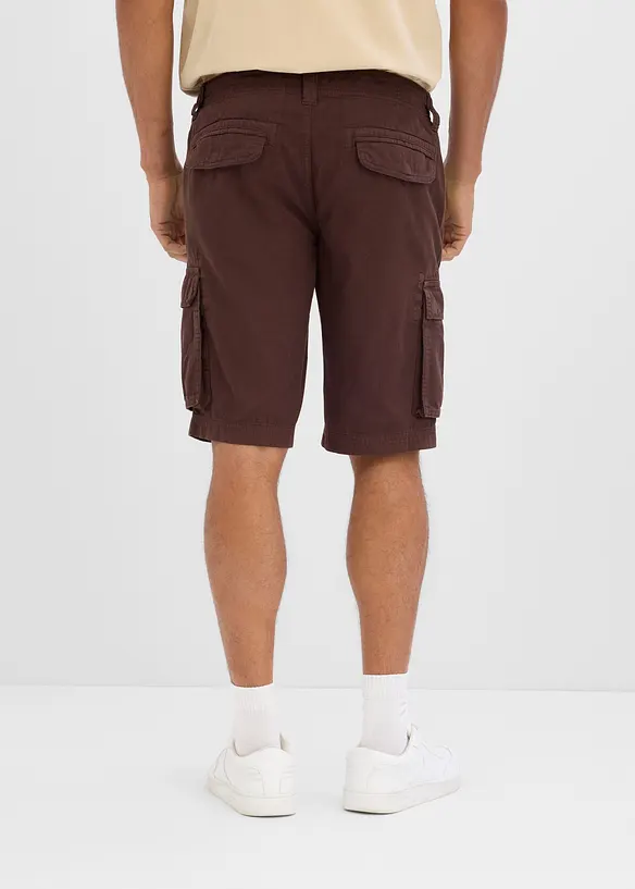 Bermudashorts i lett, farget denim med stretchlinning, Relaxed fit, bonprix