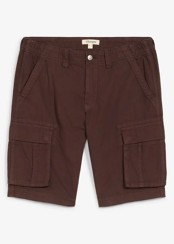 Bermudashorts i lett, farget denim med stretchlinning, Relaxed fit, bonprix