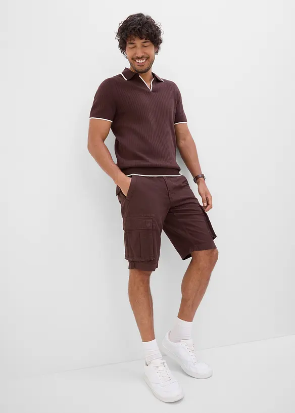 Strikket poloskjorte i Regular fit, bonprix