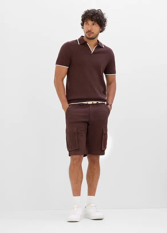 Strikket poloskjorte i Regular fit, bonprix