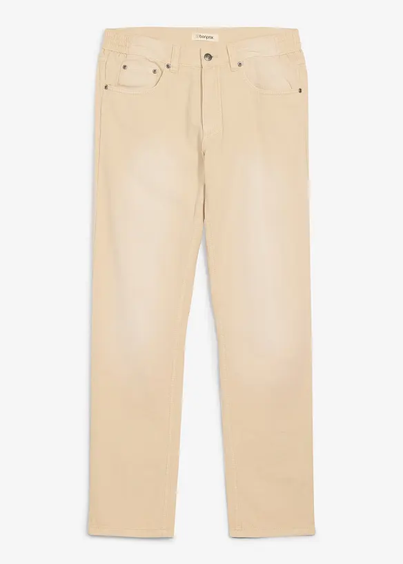 Regular fit-jeans i lett, farget denim med stretchlinning, straight, bonprix