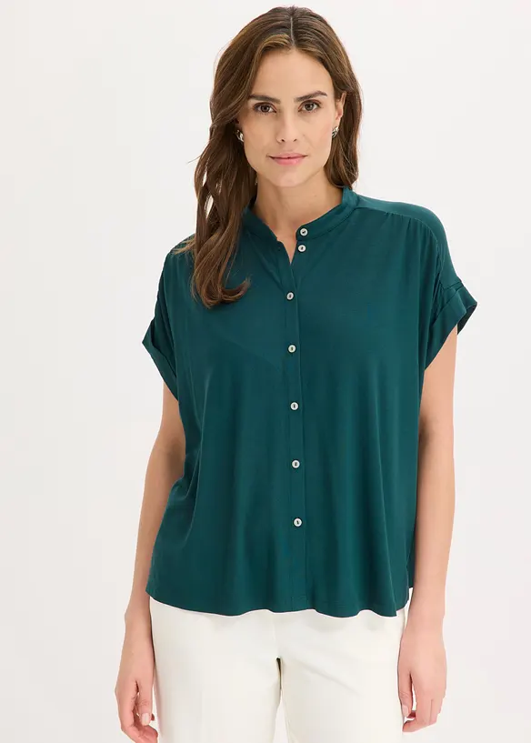 Trikotbluse i myk viskosemiks, bonprix