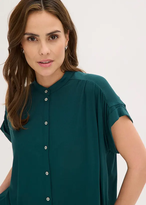 Trikotbluse i myk viskosemiks, bonprix