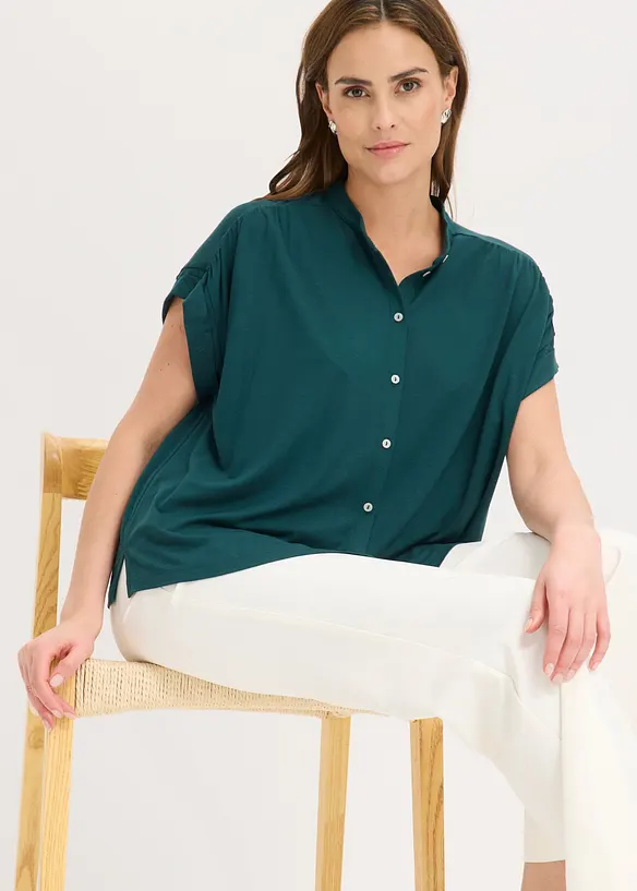 Trikotbluse i myk viskosemiks, bonprix