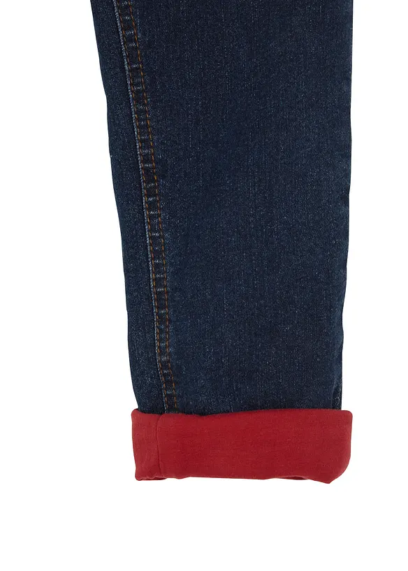 Termojeans med jerseyf&ocirc;r til gutt, bonprix