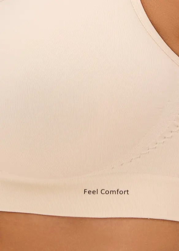 Feel Comfort Seamless-BH-topp (2-pack), bonprix
