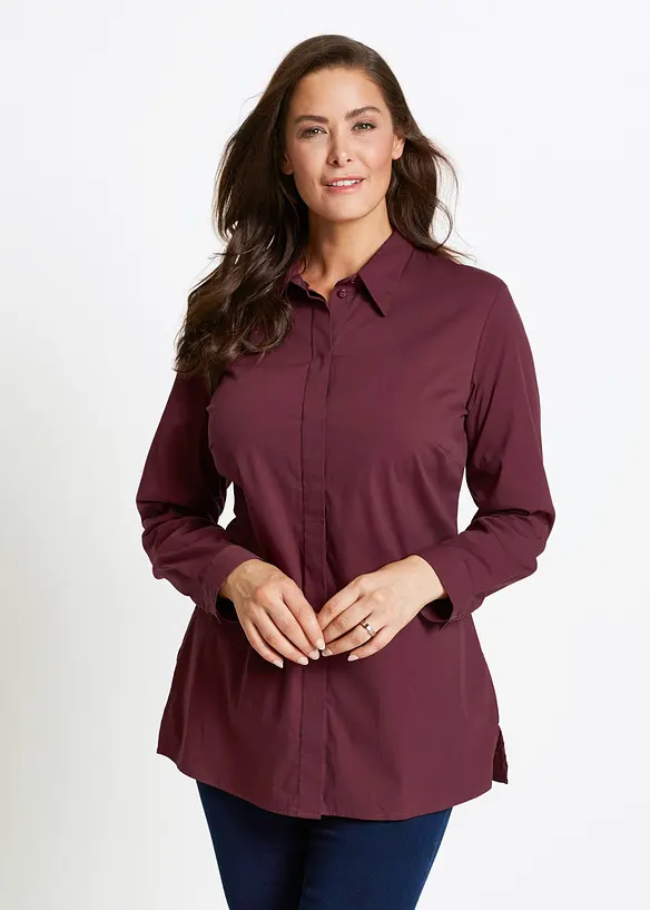 Lang stretchbluse, bonprix