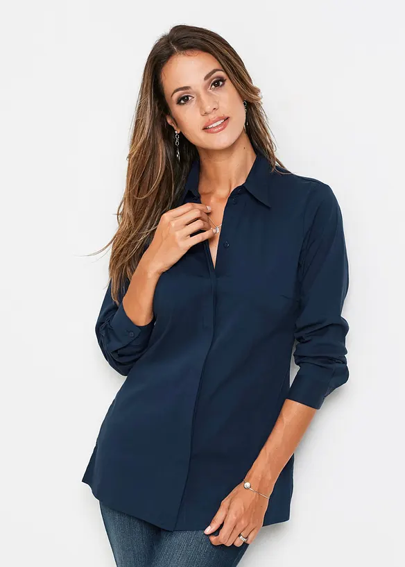 Lang stretchbluse, bonprix