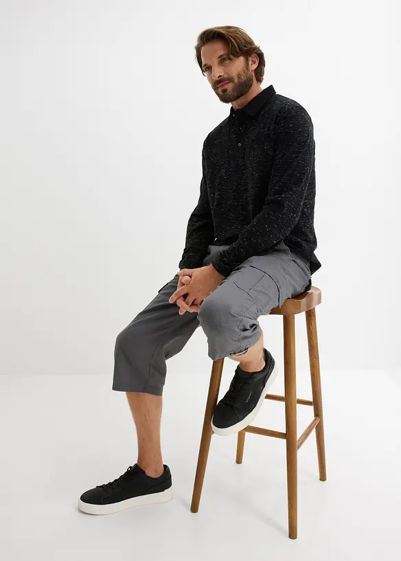 Regular Fit-cargo-bermudashorts i 100% bomull, lang, bonprix