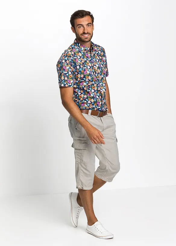 Regular Fit-cargo-bermudashorts i 100% bomull, lang, bonprix