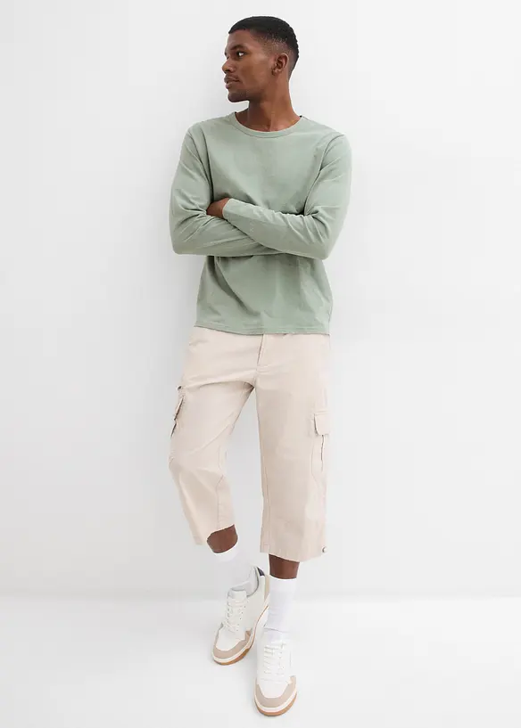 Regular Fit-cargo-bermudashorts i 100% bomull, lang, bonprix