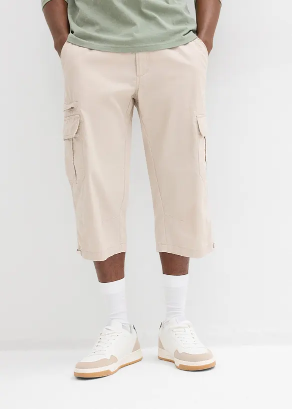 Regular Fit-cargo-bermudashorts i 100% bomull, lang, bonprix