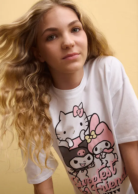 Oversized Hello Kitty-topp i 100% bomull, Hello Kitty
