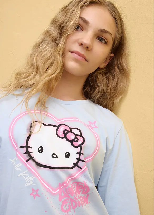 Langermet Hello Kitty-topp i 100% bomull, Hello Kitty