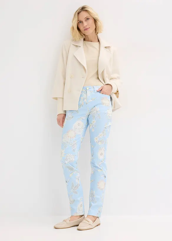 M&oslash;nstret bukse med stretch, bonprix