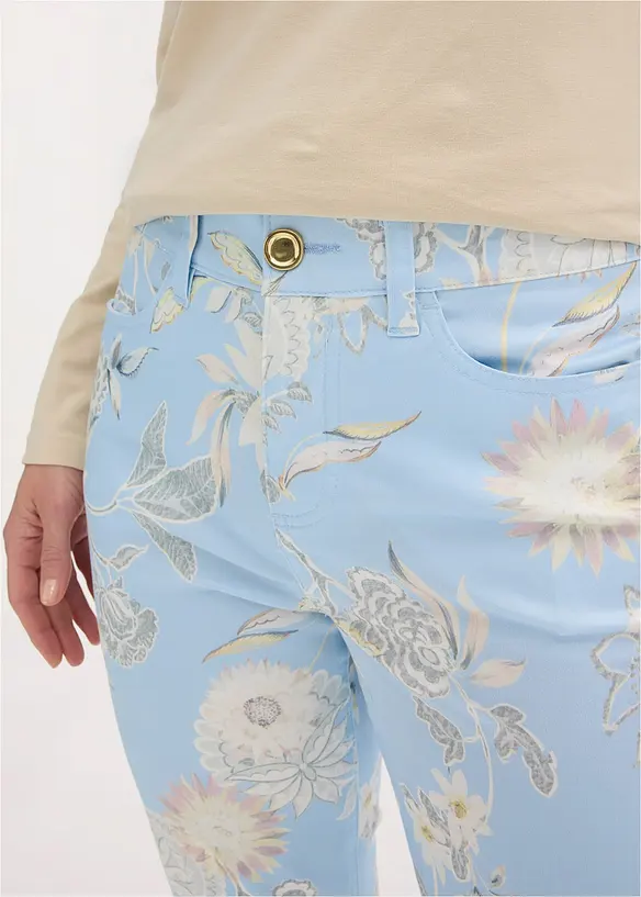 M&oslash;nstret bukse med stretch, bonprix