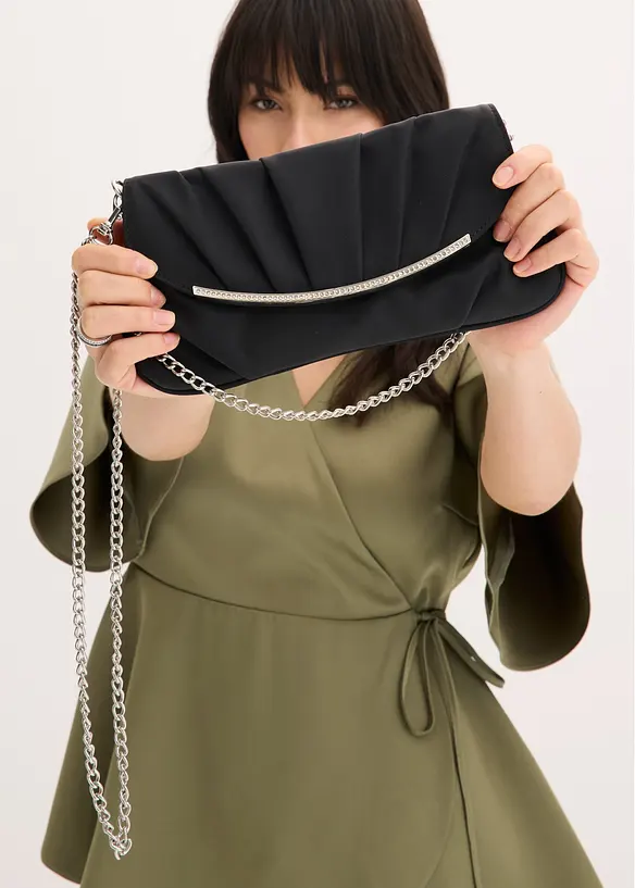 Clutch med strasspynt, bonprix