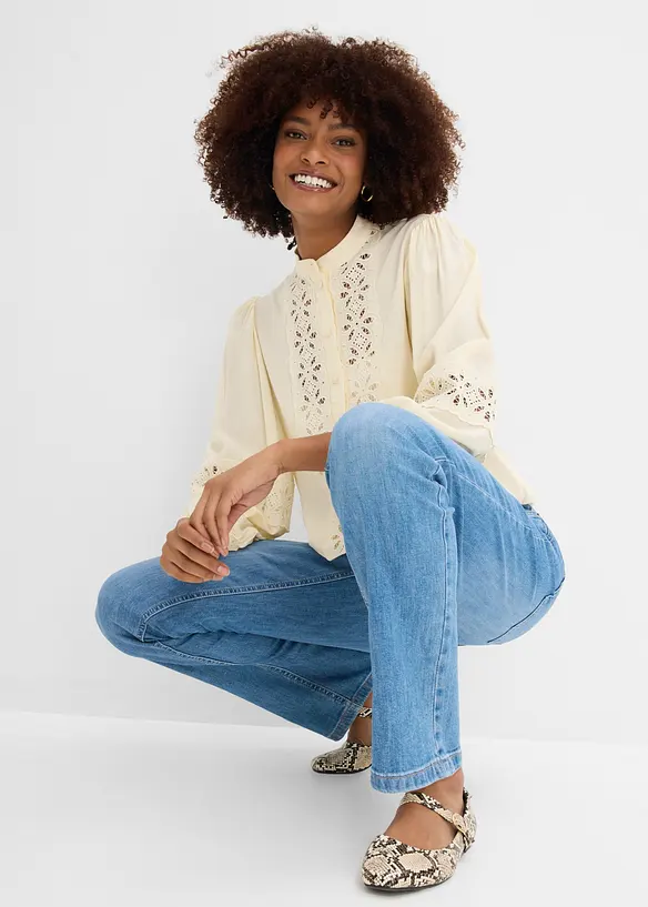 Straight-jeans, Mid Waist, komfortlinning, bonprix