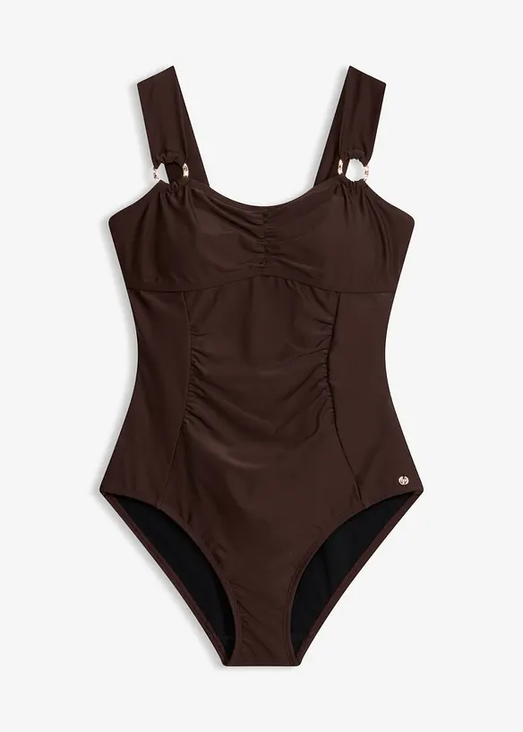 Light shape badedrakt med gullfargede detaljer, bonprix